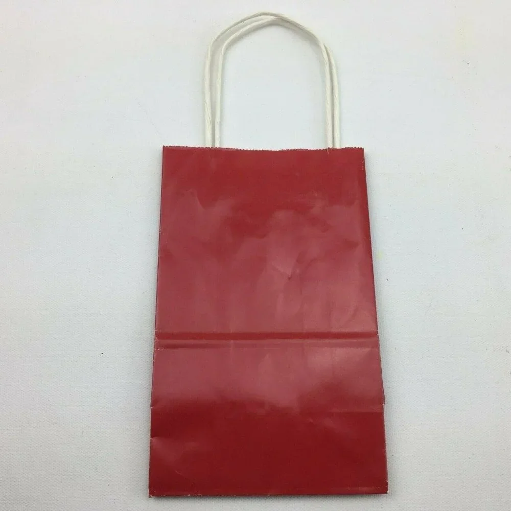Birthday Present Wrapping Gift Bags Solid Color Lot Party Supply 9 Count